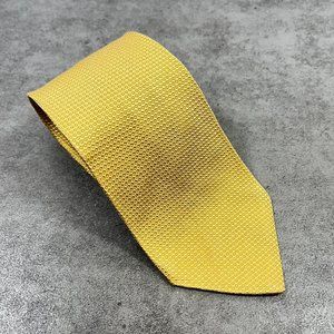 Charvet Place Vendome Geometric Gold Silk Tie